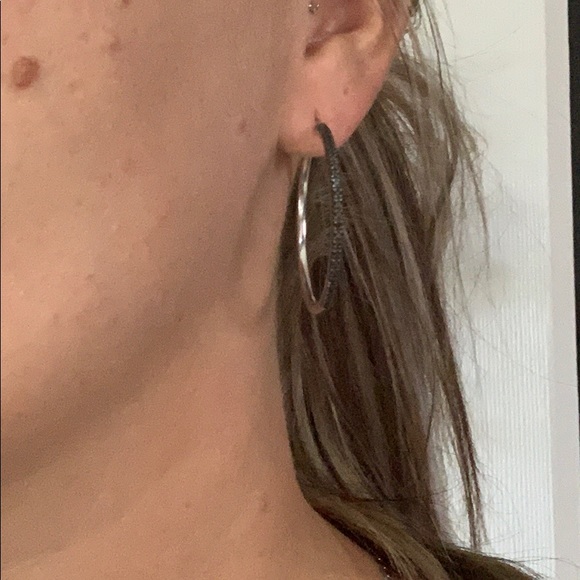 Midnight (black) diamond earrings - Picture 6 of 6